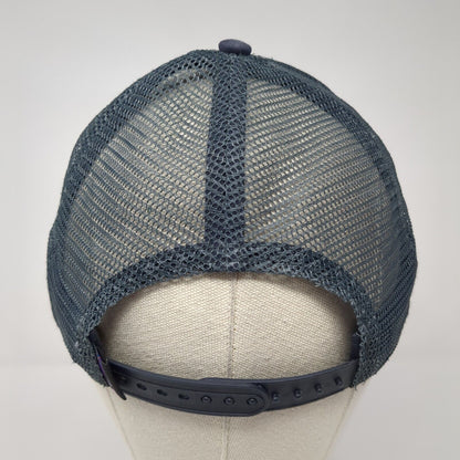 Patagonia Line Logo Snapback Trucker Hat Blue One Size Mesh Back Embroidered