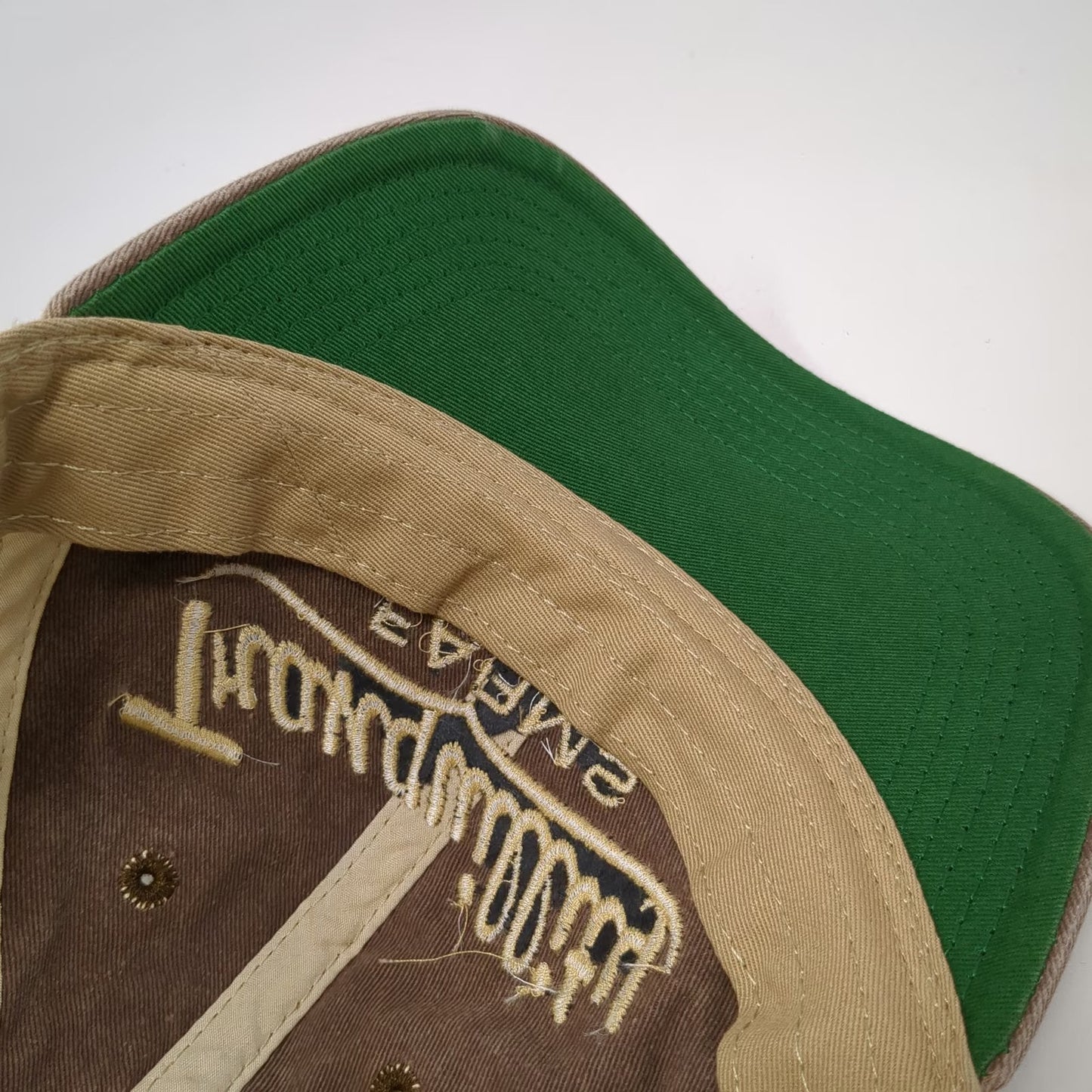 Legacy Trucker Hat Brown One Size Tranquillity Farms Allamuchy NJ American Flag