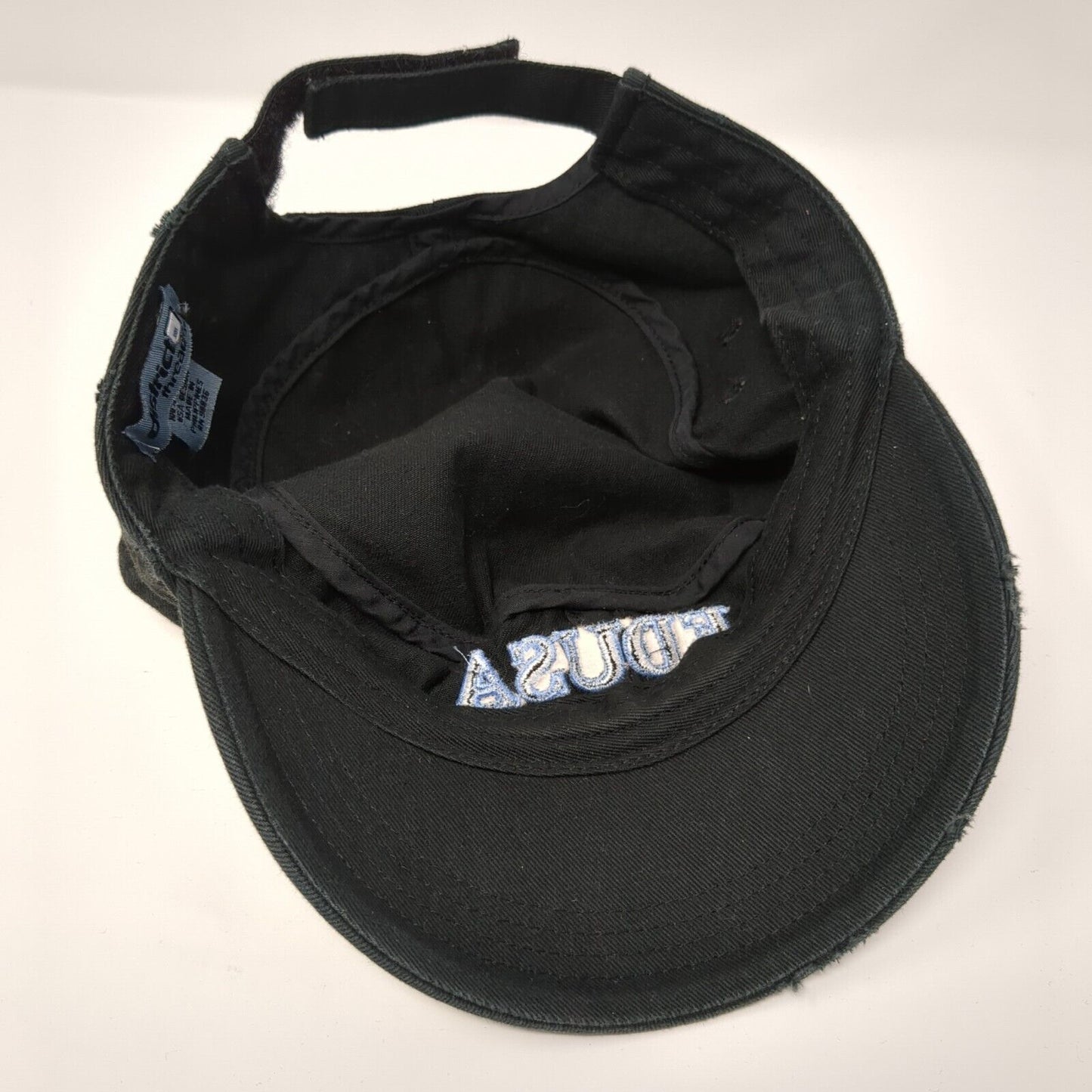 Edusa Strapback Cadet Army Hat Black OSFA Adjustable District Threads