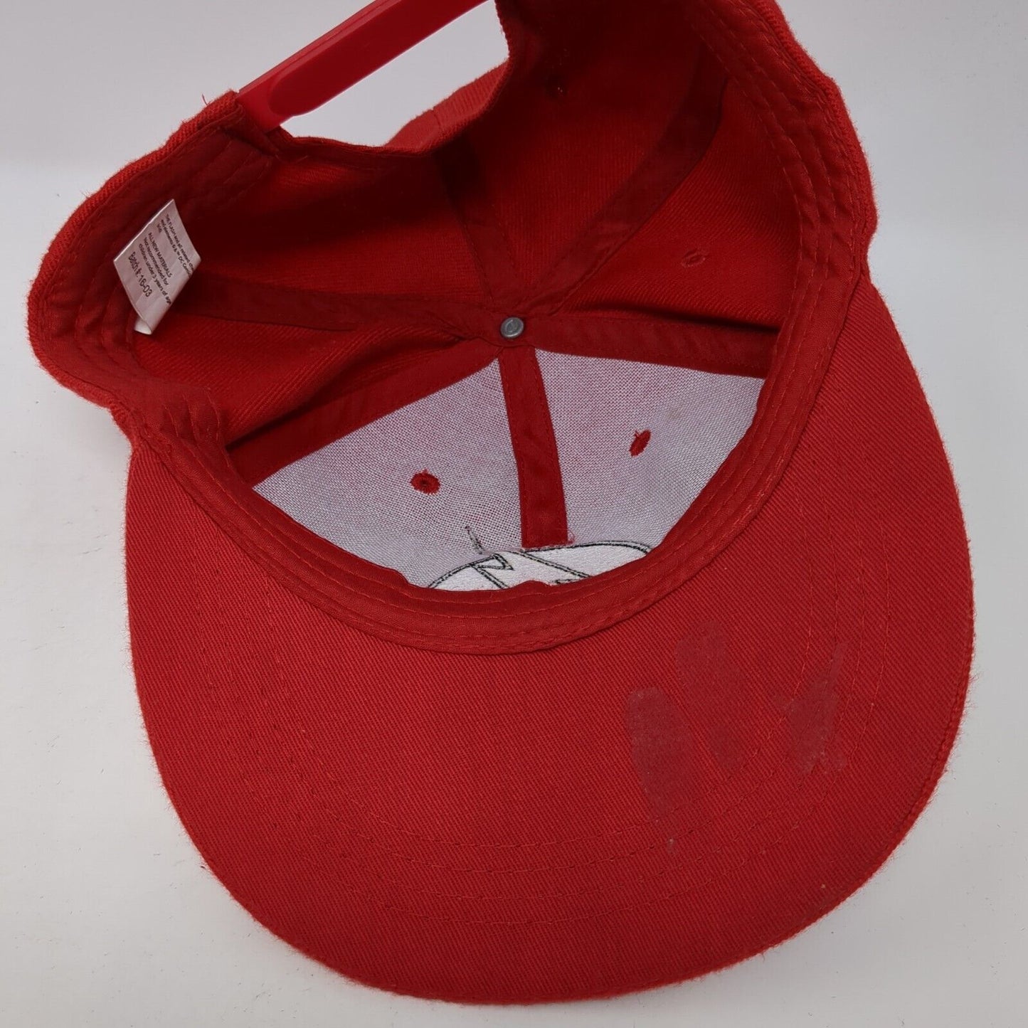 The Flash Snapback Hat Red One Size Adjustable Embroidered 6 Panel Six Flags