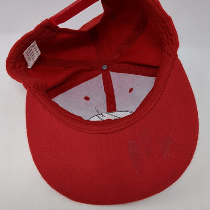 The Flash Snapback Hat Red One Size Adjustable Embroidered 6 Panel Six Flags