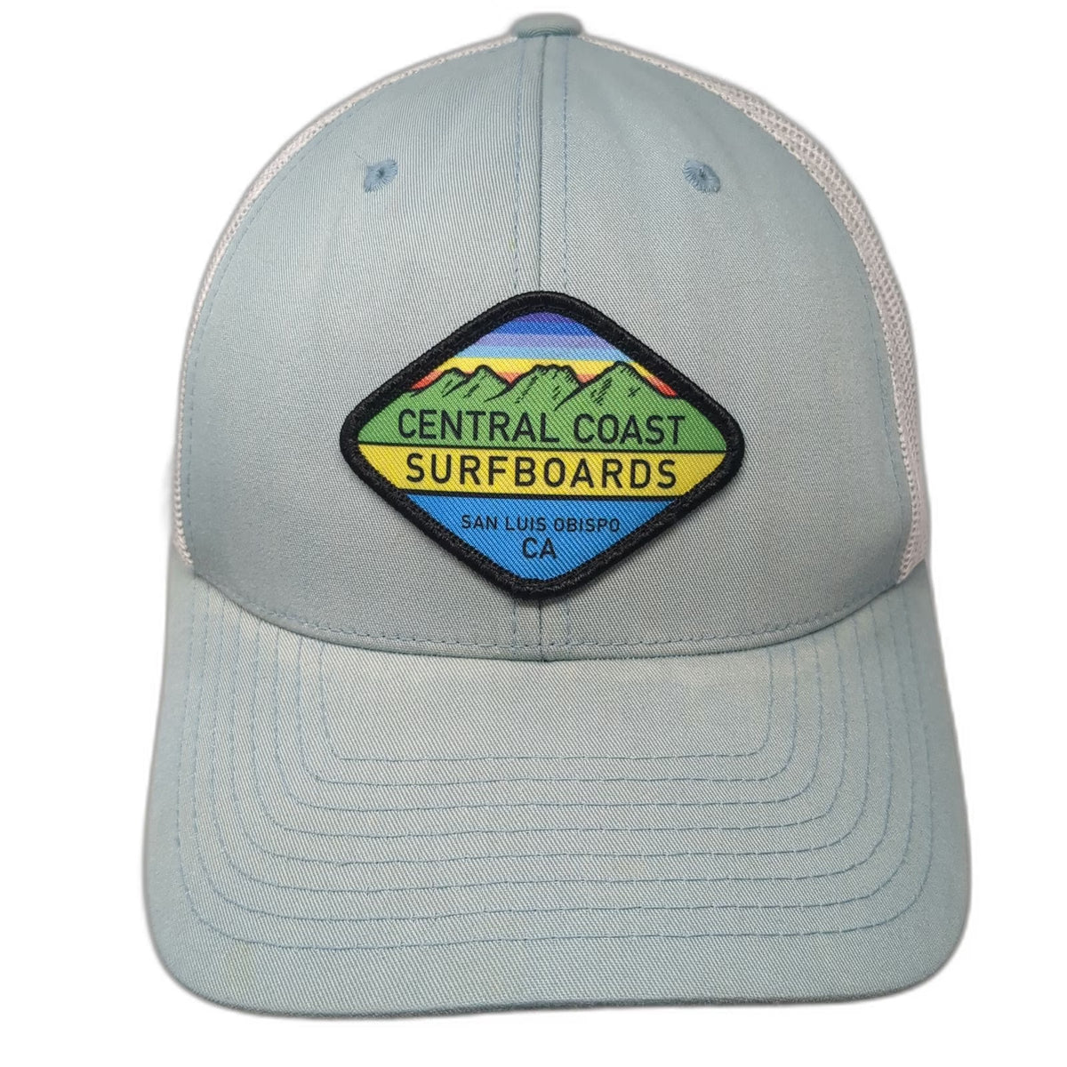 YOU KNOW. Trucker Hat Blue White One Size Central Coast Surfboards Mesh Snapback