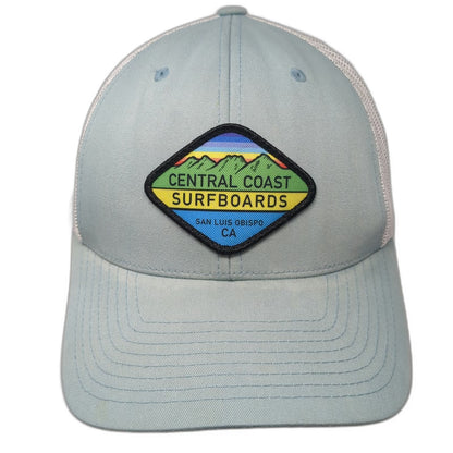 YOU KNOW. Trucker Hat Blue White One Size Central Coast Surfboards Mesh Snapback