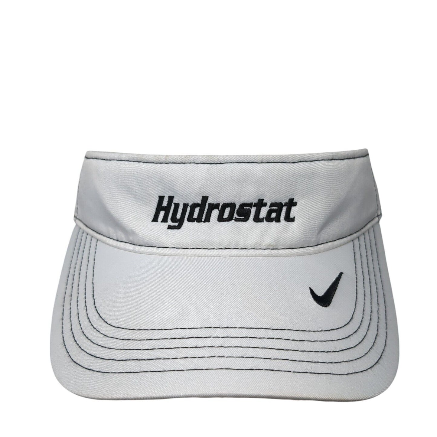 Hydrostat Strapback Sun Visor Hat White One Size Nike Swoosh Dri-Fit
