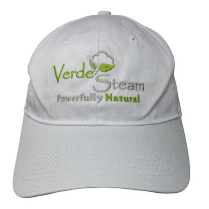 Verde Steam Powerfully Natural Strapback Hat White One Size Embroidered