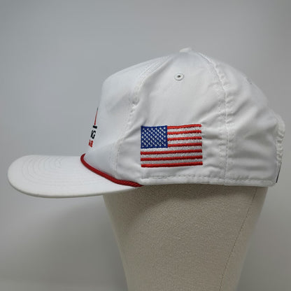 Imperial 5 Panel White One Size Hat Rope Rinaldi Roofing GAF Master Elite Flag