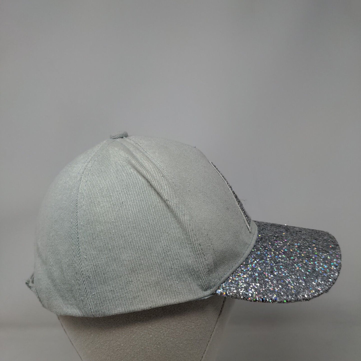 A Initial Strapback Hat Multicolor One Size Adjustable Glitter Sequin Justice