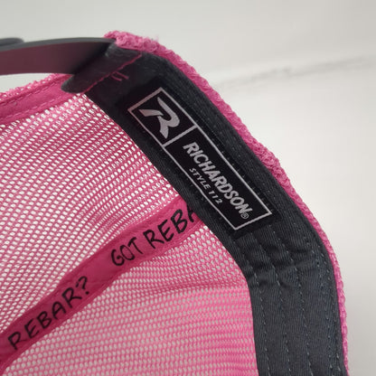 Richardson Trucker Hat Black Pink One Size Mesh Snapback CCS Concrete Supply