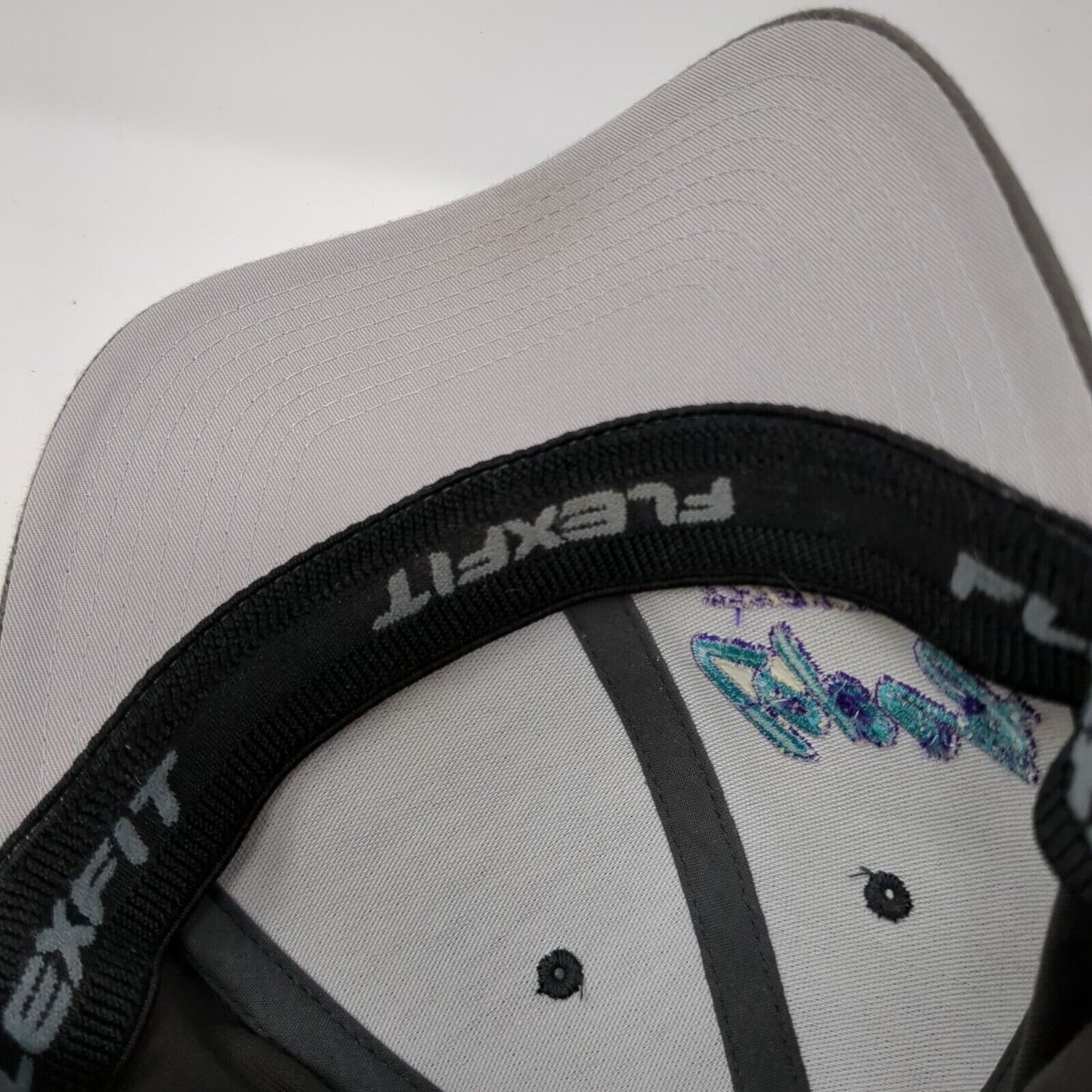 Lopez Trucking St. Anthony ID Fitted Hat Gray S/M Flexfit Embroidered
