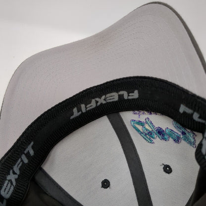 Lopez Trucking St. Anthony ID Fitted Hat Gray S/M Flexfit Embroidered