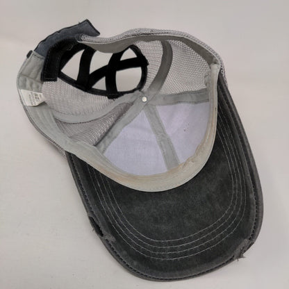 Ashton Warriors Strapback Mesh Back Ponytail Trucker Hat Gray One Size