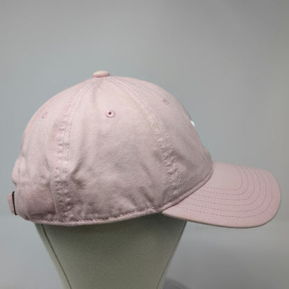 Adidas Baseball Cap Pink One Size Trefoil Logo Slideback Cotton Curved Brim Hat