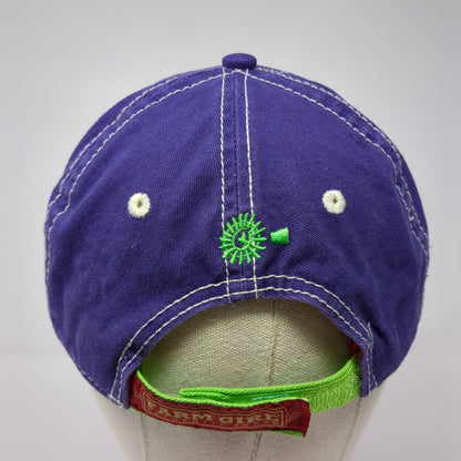 Farm Girl 41 Strapback Hat Purple One Size Adjustable Embroidered