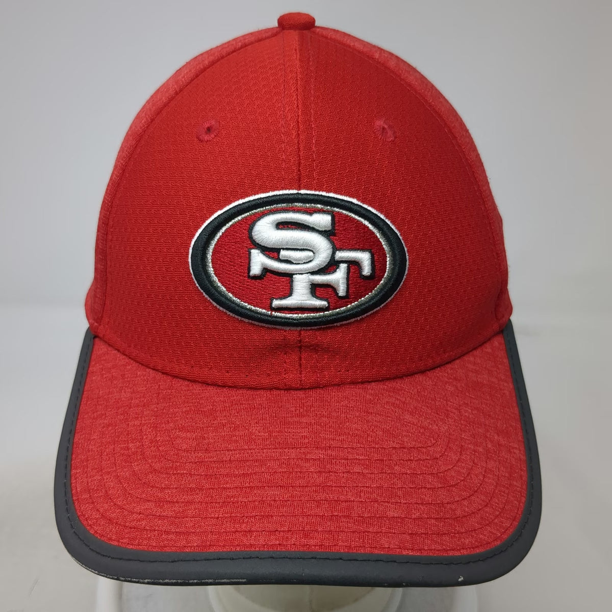 San Francisco 49ers NFL New Era Red Cap M 39THIRTY Perforated Stretch Fitted Hat
