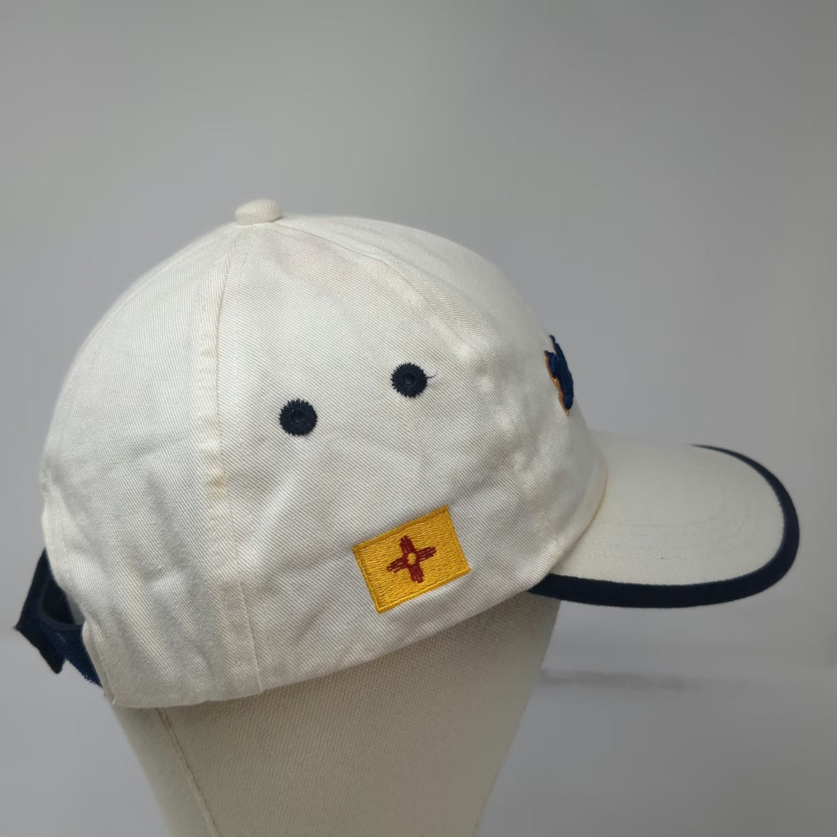 Ahead Baseball Cap White One Size New Mexico Desert Lakes Golf Strapback Hat
