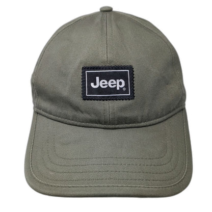 Jeep Baseball Cap Green One Size Slideback Unstructured Logo Patch Hat