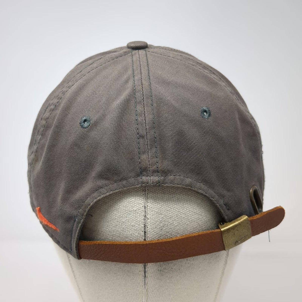 Nike San Francisco Giants MLB Gray OS Baseball Cap Hat Orange Leather Strap SF