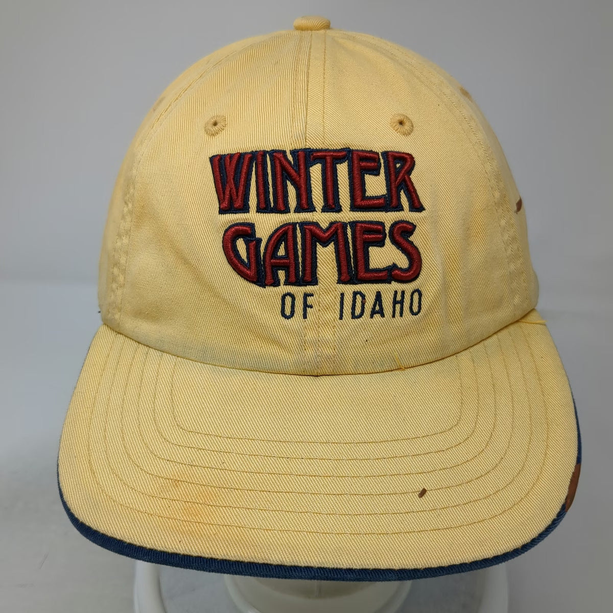 Promoshop Winter Games of Idaho Baseball Cap Yellow Blue One Size Slideback hat