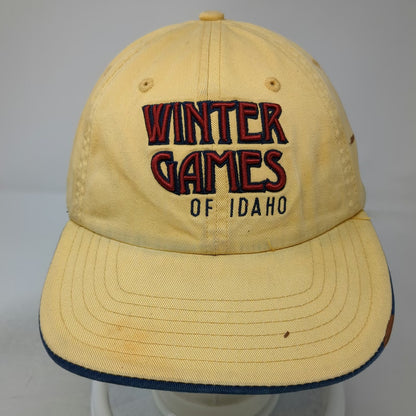 Promoshop Winter Games of Idaho Baseball Cap Yellow Blue One Size Slideback hat