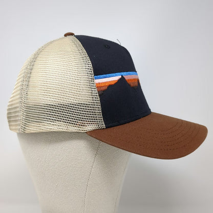 Locale Outdoor Trucker Hat Black Brown One Size Mountain Graphic Mesh Snapback