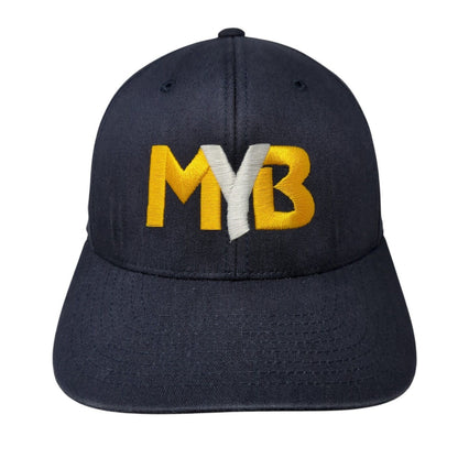 MYB Fitted Hat Blue 6 7/8-7 3/8 Flexfit Embroidered Pro Model Pacific Headwear