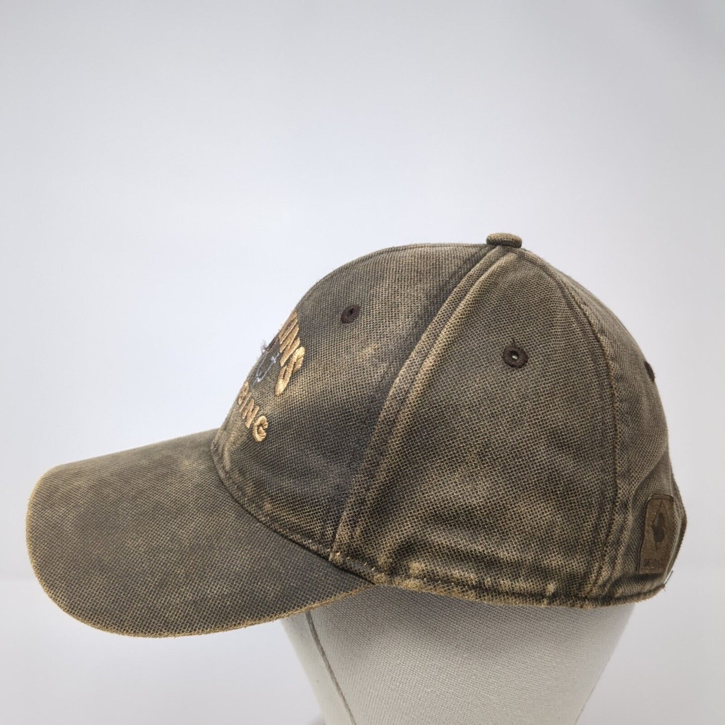 Calkins Plumbing Strapback Hat Brown One Size Adjustable Wildlife Series