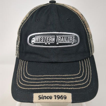 Black Western Trailers Baseball Cap One Size 1969 Camo Strapback Trucking Hat