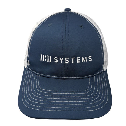 II:II Systems Snapback Trucker Hat Blue One Size Adjustable Mesh Back Zusa Z750