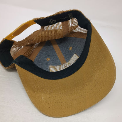 K3 Headwear Trucker Hat Brown One Size Snapback American Flag Patch Tactical
