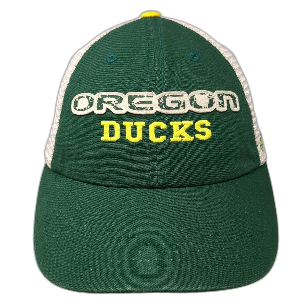Captivating Headwear Oregon Ducks NCAA Trucker Hat Green One Size Snapback Mesh