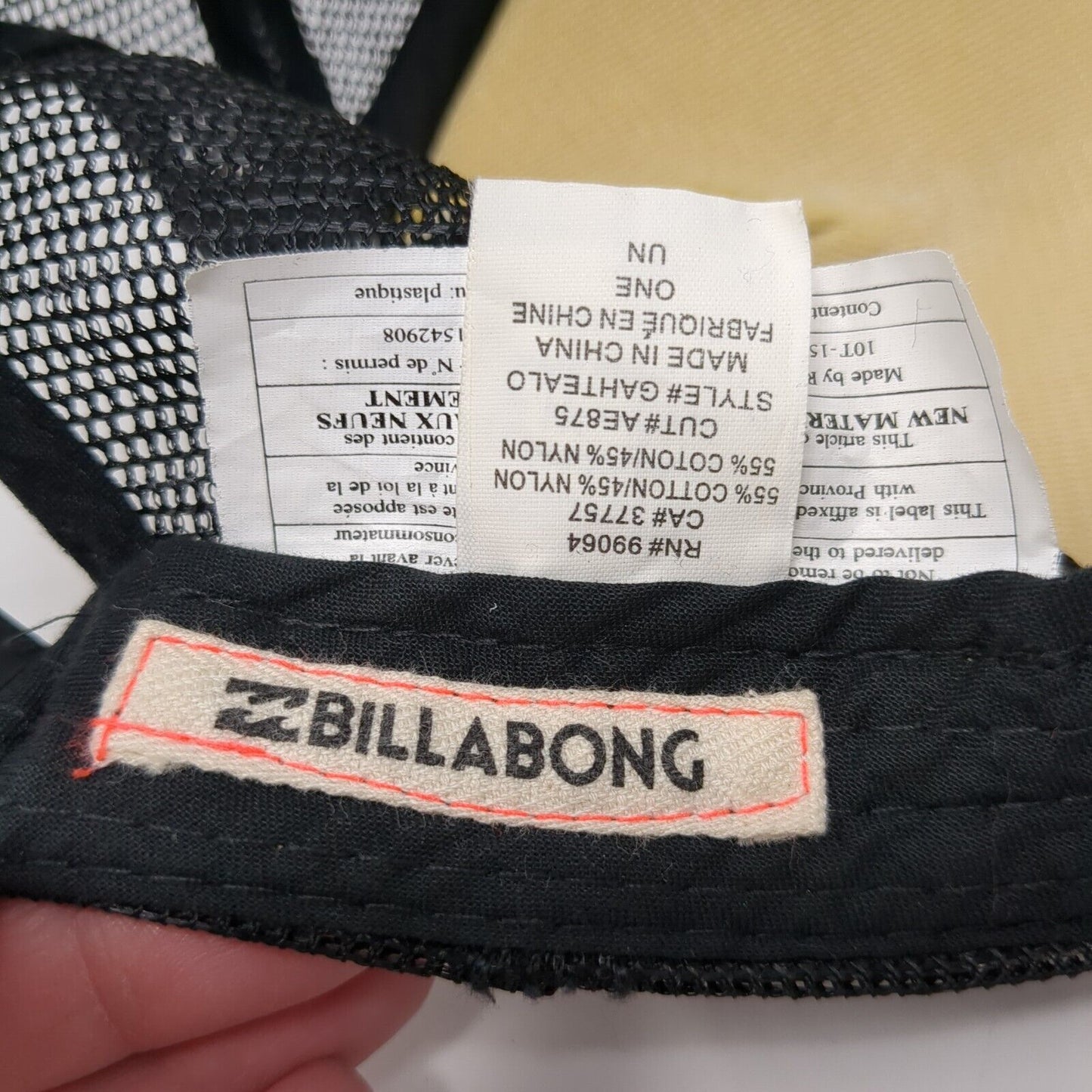 Billabong Snapback Mesh Back Trucker Hat Multi One Size Geo Tribal