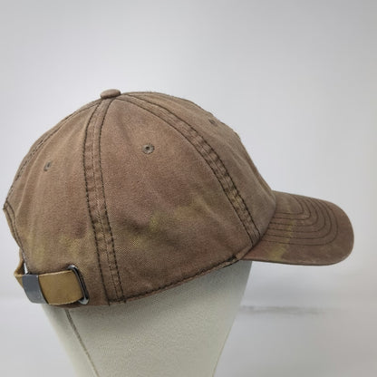 Life is Good Baseball Cap Brown One Size Motorcycle Ride On Camo Slideback Hat
