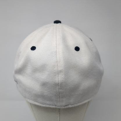 NP Fitted Hat White 7 1/4 Embroidered Vented Holes 6 Panel The Game Pro