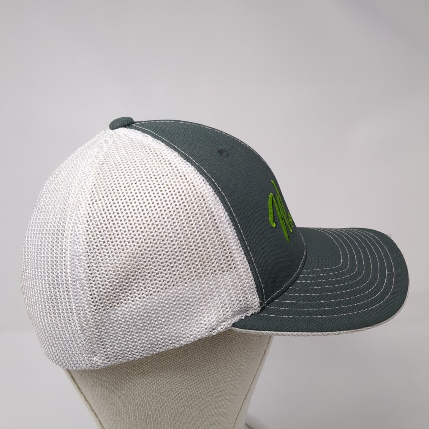 Wolfe Pac Pellets Fitted Mesh Back Trucker Hat Gray 6 7/8-7 3/8 Stretch