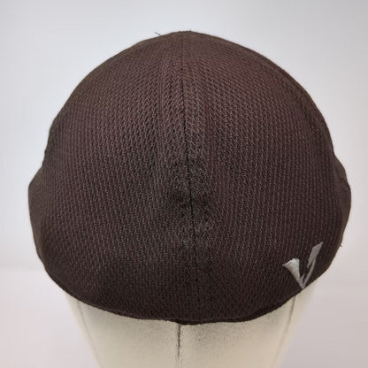 Oakley Baseball Cap Brown Size M Fitted A-FLEX Stretch Fit Patch Embroidered Hat