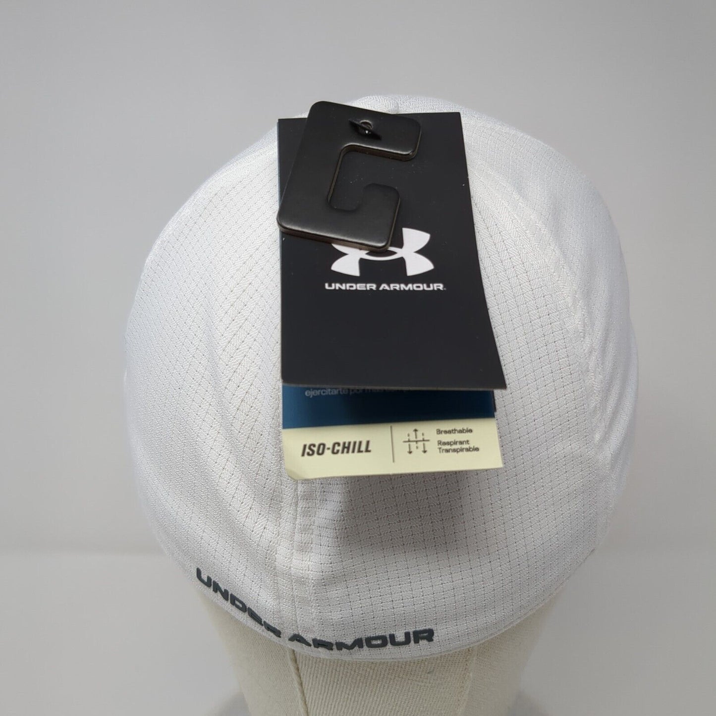 Under Armour Fitted Hat White L/XL Classic Fit ISO-Chill Armour Vent W/Tags