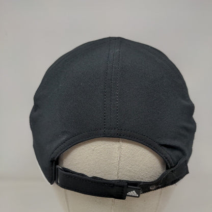 Adidas Aeroready Strapback Hat Black One Size Embroidered White Trim