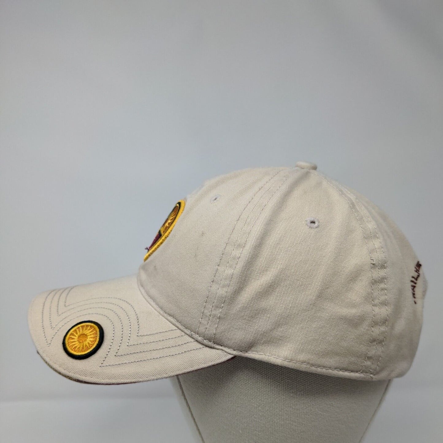 Tamarack Trailhead To Discovery Strapback Hat Tan OSFM The Game 6 Panel