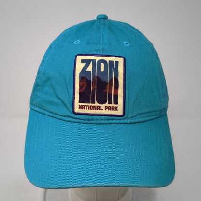 Zion National Park Baseball Cap Blue One Size Adjustable Embroidered H3 Headwear
