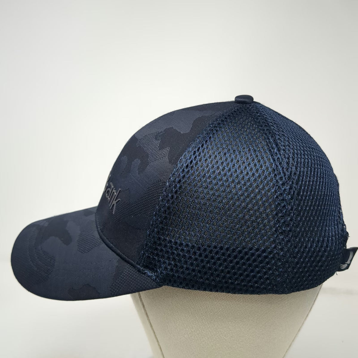 Vista Bank Trucker Hat Blue Camo One Size Mesh Back Snapback Adjustable Graphic