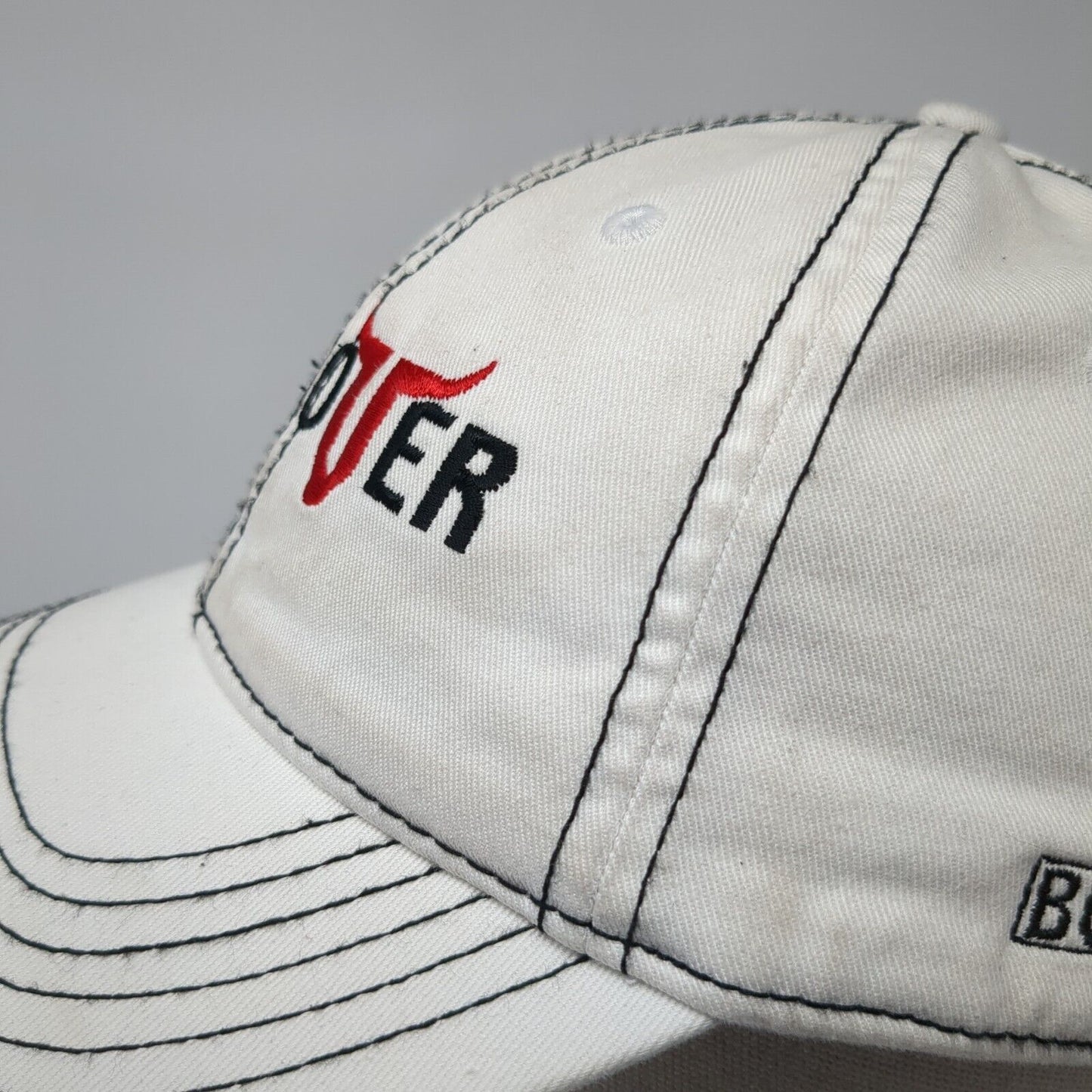 Neckover Bull Tuff Strapback Hat White One Size Adjustable 6 Panel