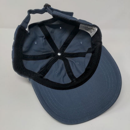 Mountain Slideback Hat Blue One Size Adjustable Embroidered 6 Panel Unionwear