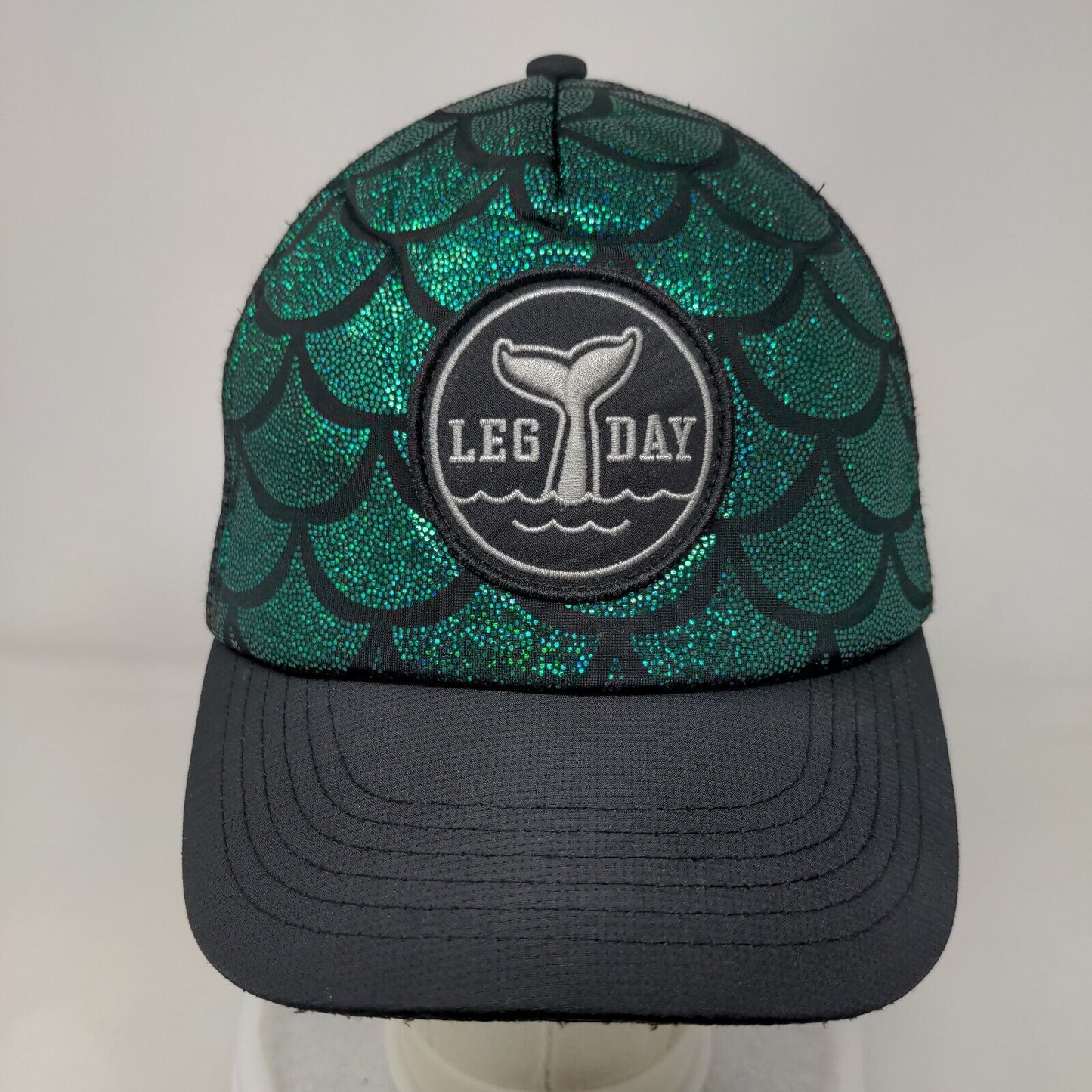 Leg Day Team Sparkle Snapback Trucker Hat Multicolor OS Mesh Back Headsweats