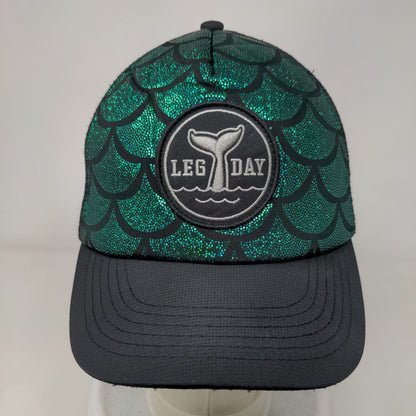 Leg Day Team Sparkle Snapback Trucker Hat Multicolor OS Mesh Back Headsweats