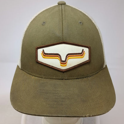 Kimes Ranch Trucker Hat Green One Size Mesh Snapback Horn Patch Logo Scottsdale