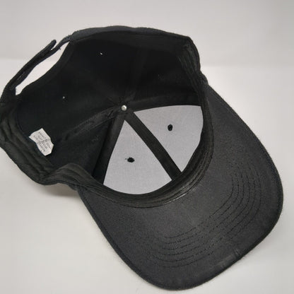 Unbranded Strapback Hat Black One Size 6 Panel Adjustable Blank Solid