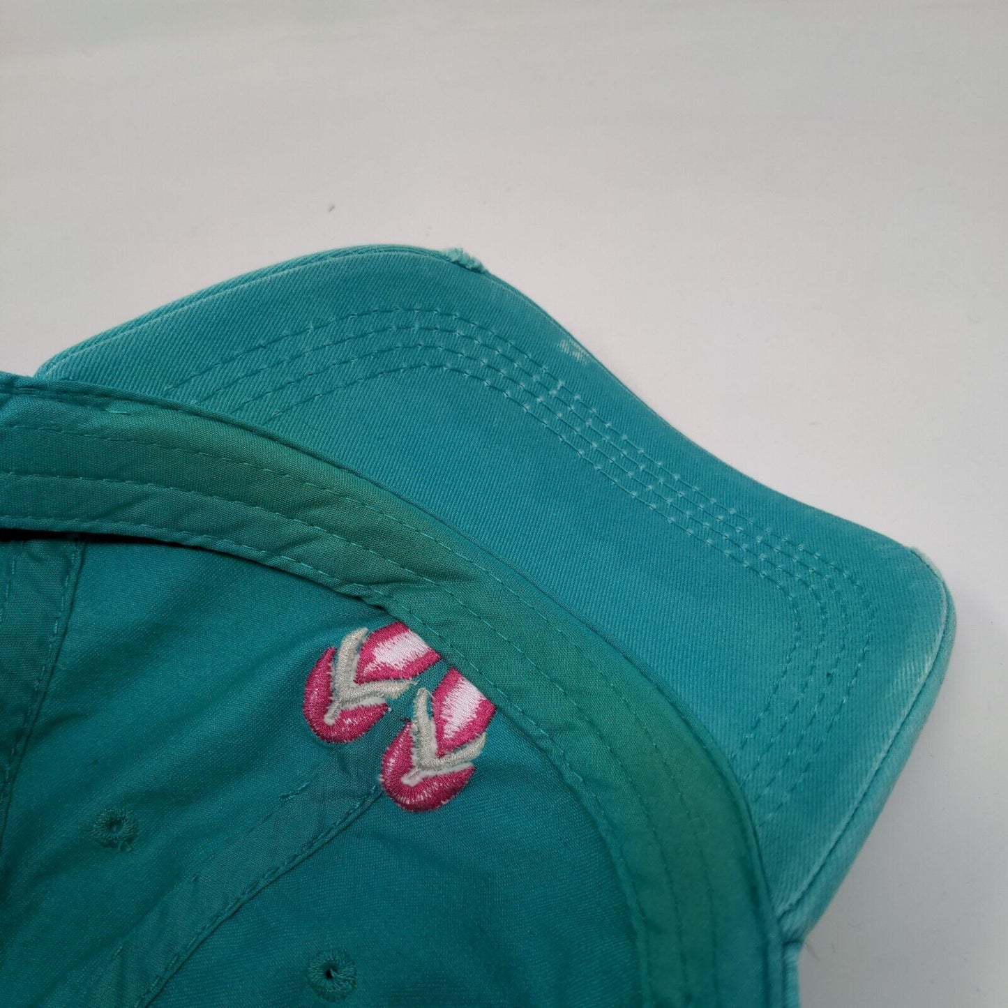 Life Is Good Flip Flops Slideback Hat Greenish-Blue One Size Embroidered