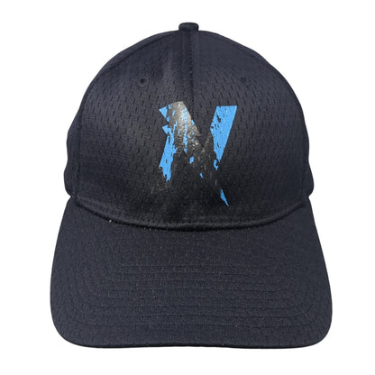 Richardson Fitted Hat Blue Medium Graphic Logo Stretch 6 Panel Outdoor