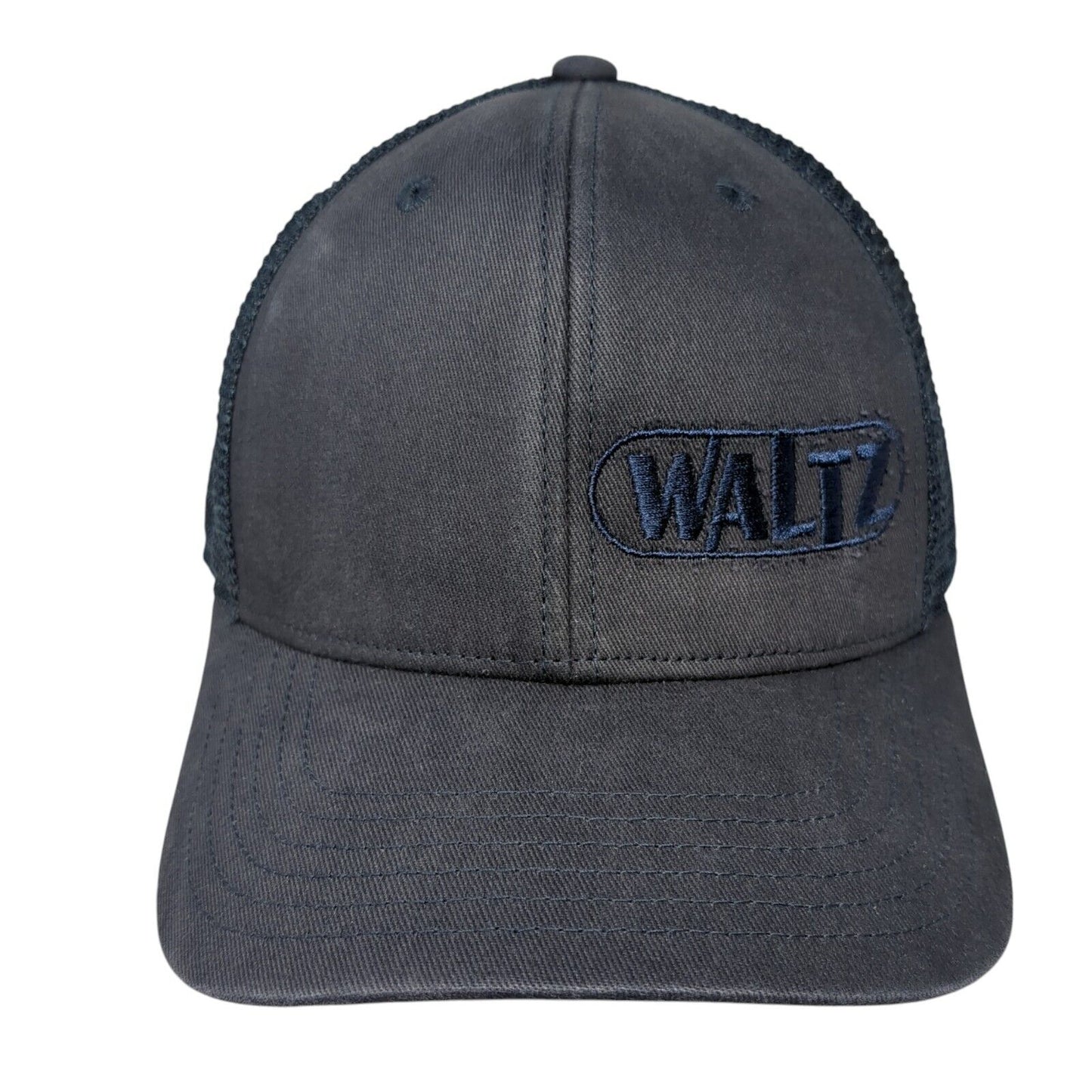 Waltz Snapback Mesh Back Trucker Hat Blue One Size Embroidered BK