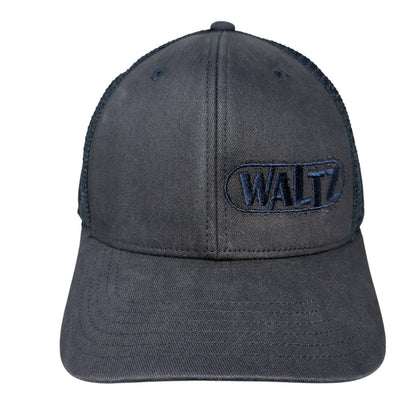 Waltz Snapback Mesh Back Trucker Hat Blue One Size Embroidered BK